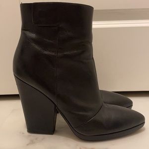 Vince Black Booties with Snap Closure
